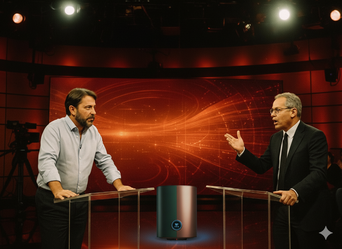Momento clou del dibattito in diretta televisiva